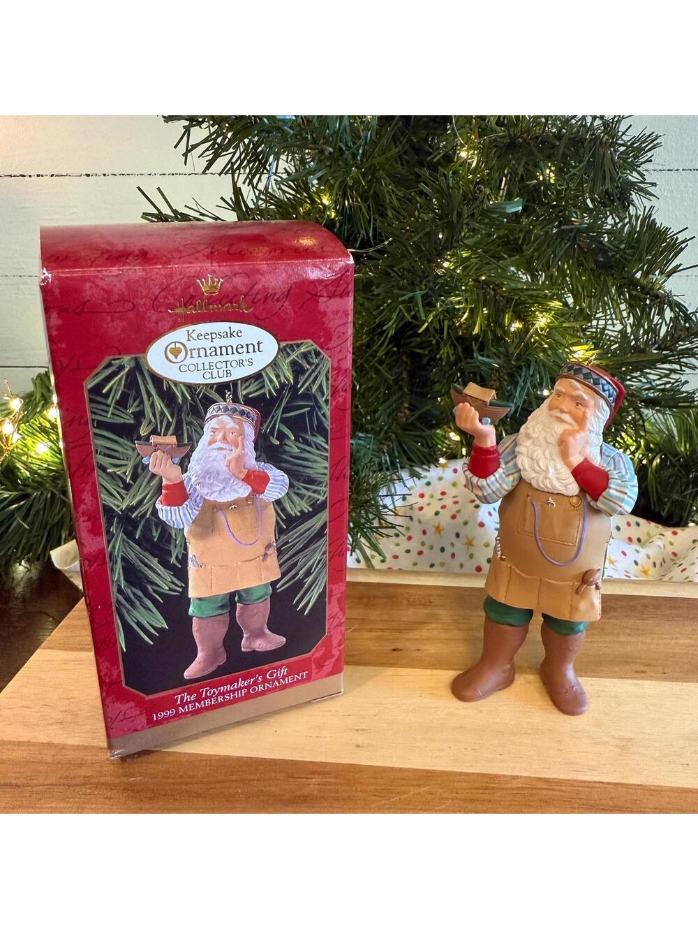 Santa “The Toymaker’s Gift” Hallmark Ornament Club 1999 Membership Ornament